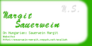 margit sauerwein business card